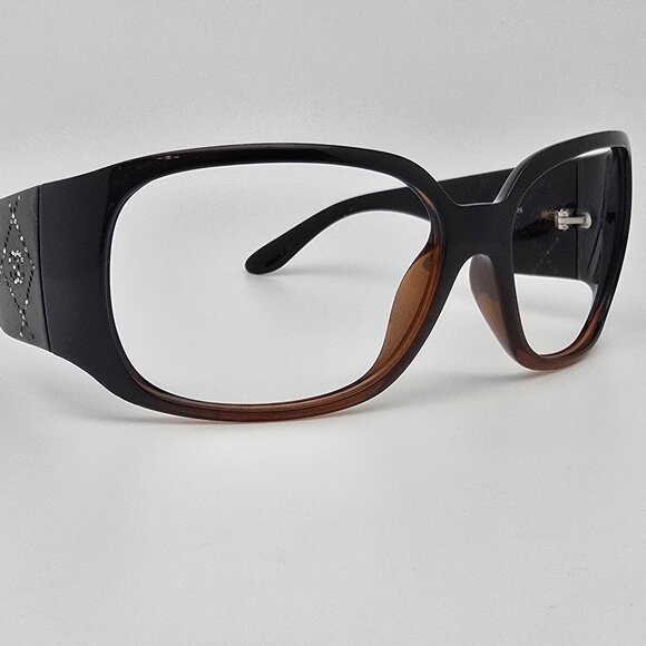 Chanel 5080-B c.830/13 Black Brown Fade Swarovski Crystal Sunglasses Frame Italy main image 7